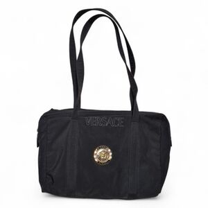 Vintage Gianni Versace  Black Nylon Tote Bag